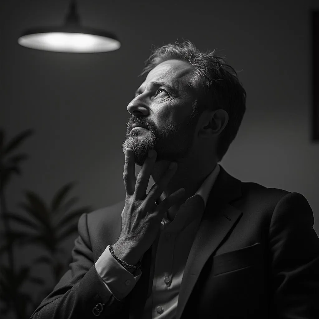 Emotional investor making decisions